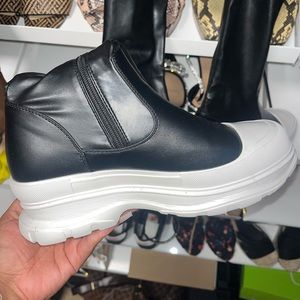 size 11 black knee high boots.